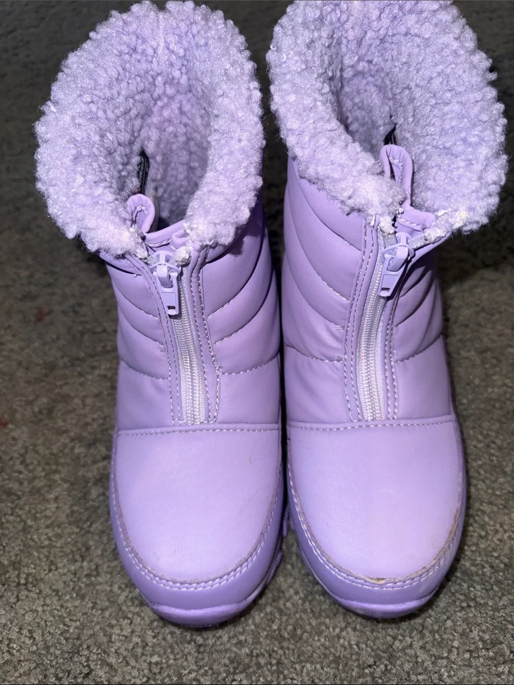 3M Thinsulate Kids Lilac Snow Boots with Plush Cuff